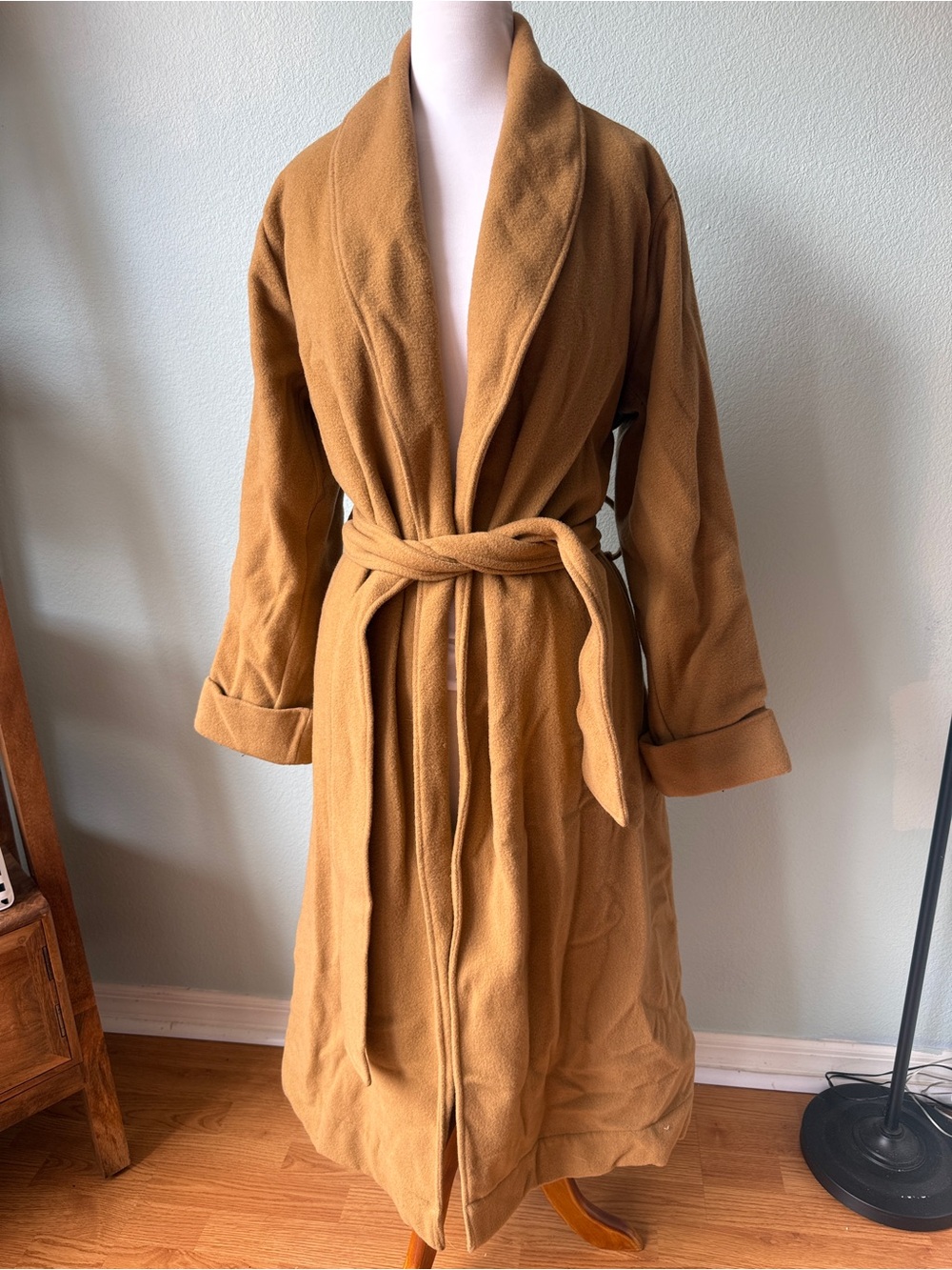 Orvis Wool Trench Coat Size Medium